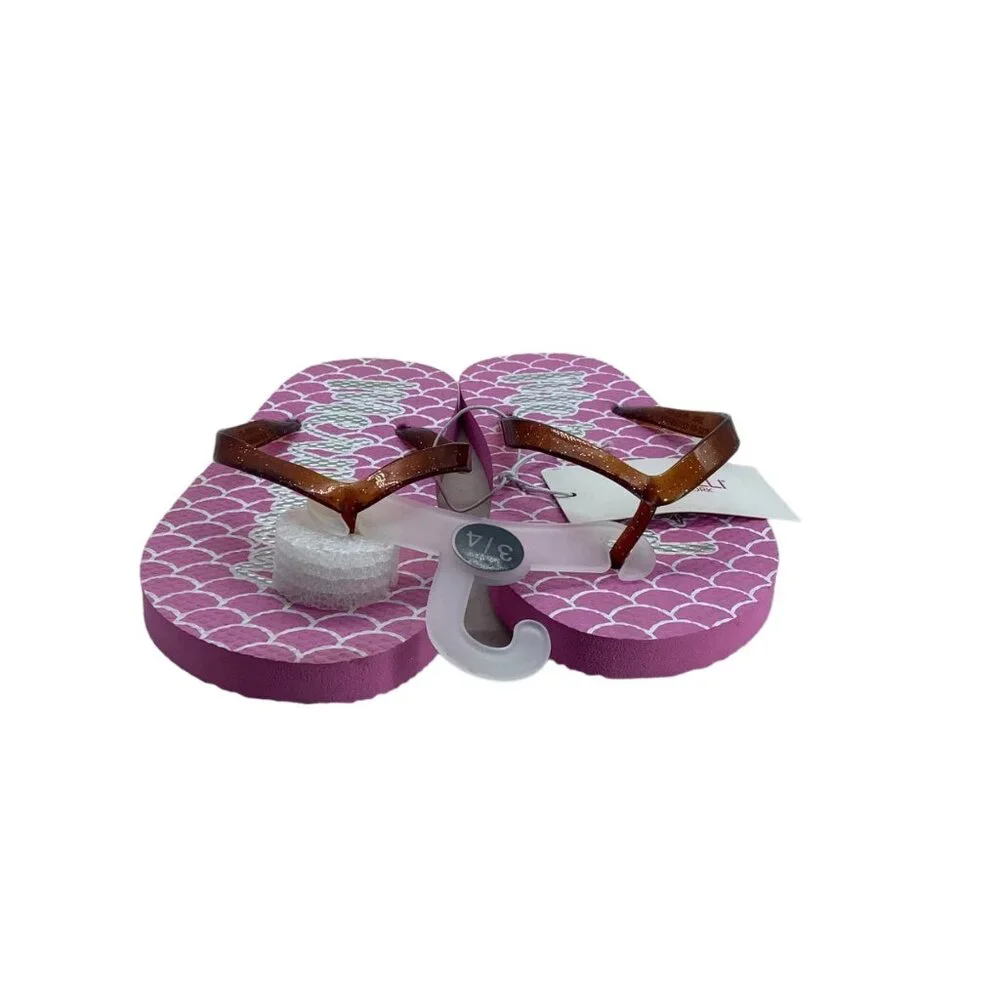 Capelli New York Mermaid Scales Flip Flops Sandals Girl‎ 3 4 3/4 Beach Vacation